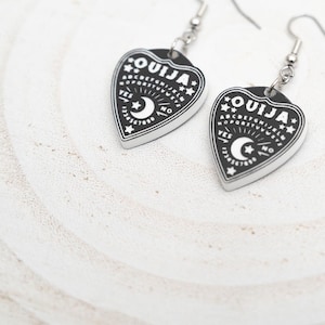 Ouija Planchette Earrings - Halloween Earrings - Gothic Earrings - Witchy Earrings