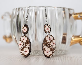 Cherry Blossom Earrings - Floral Earrings - Summer Floral Earrings