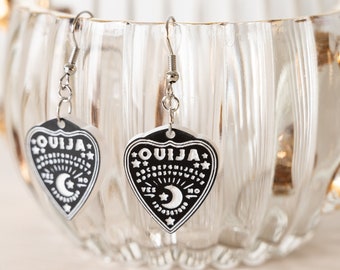 Halloween Planchette Earrings - Ouija Board Planchette Earrings - Gothic Earrings