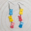 Easter Peep Earrings - Easter Bunny Earrings-Pastel Peep Earrings