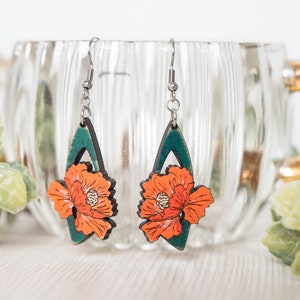 Peony Earrings/ Floral Earrings