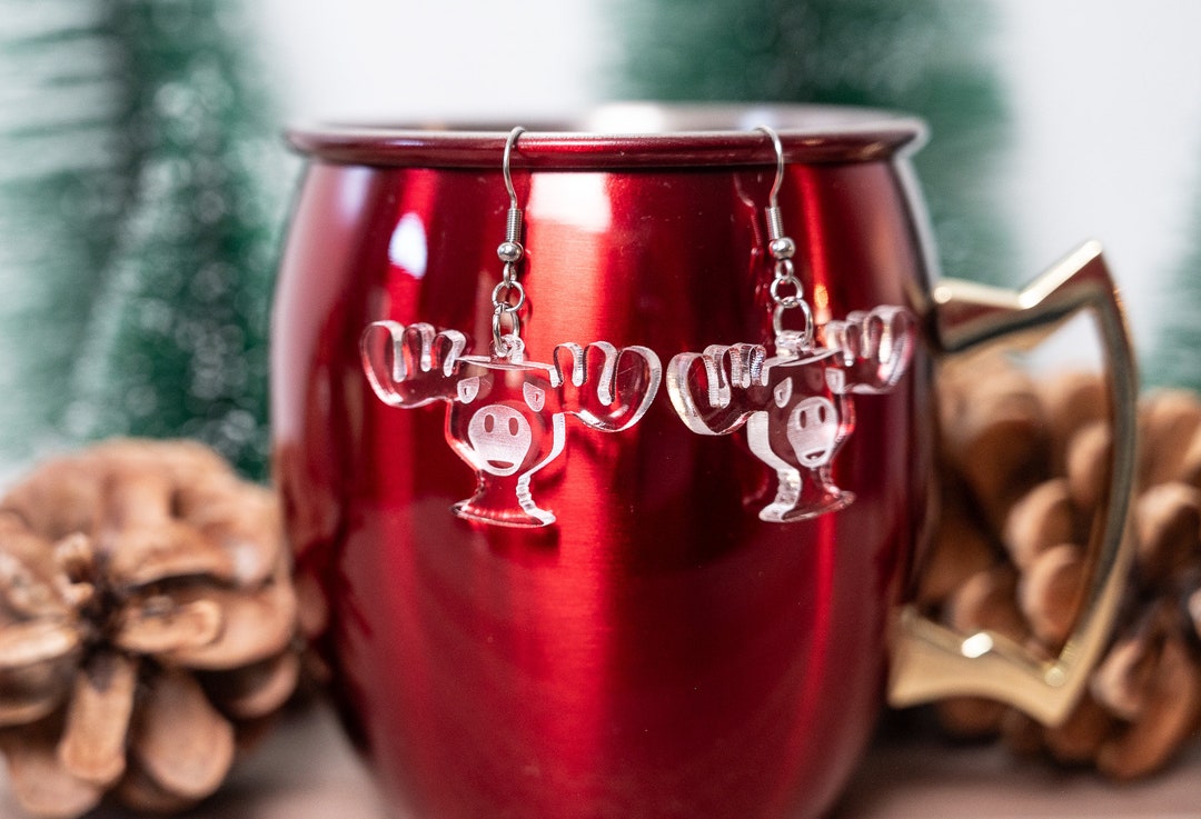 Moose Mug Christmas Earrings Christmas Vacation Earrings Moose Mug