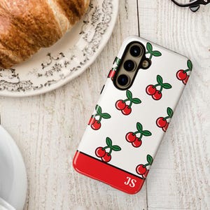 Cherry Phone Case for Samsung Personalized Phone Case with Cherries Tough Case for iPhone Cherry Case Custom Gift Ideas for Women
