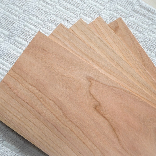 5pc 1/8 Cherry Hardwood Thin Boards - Thin Cherry Wood Planks