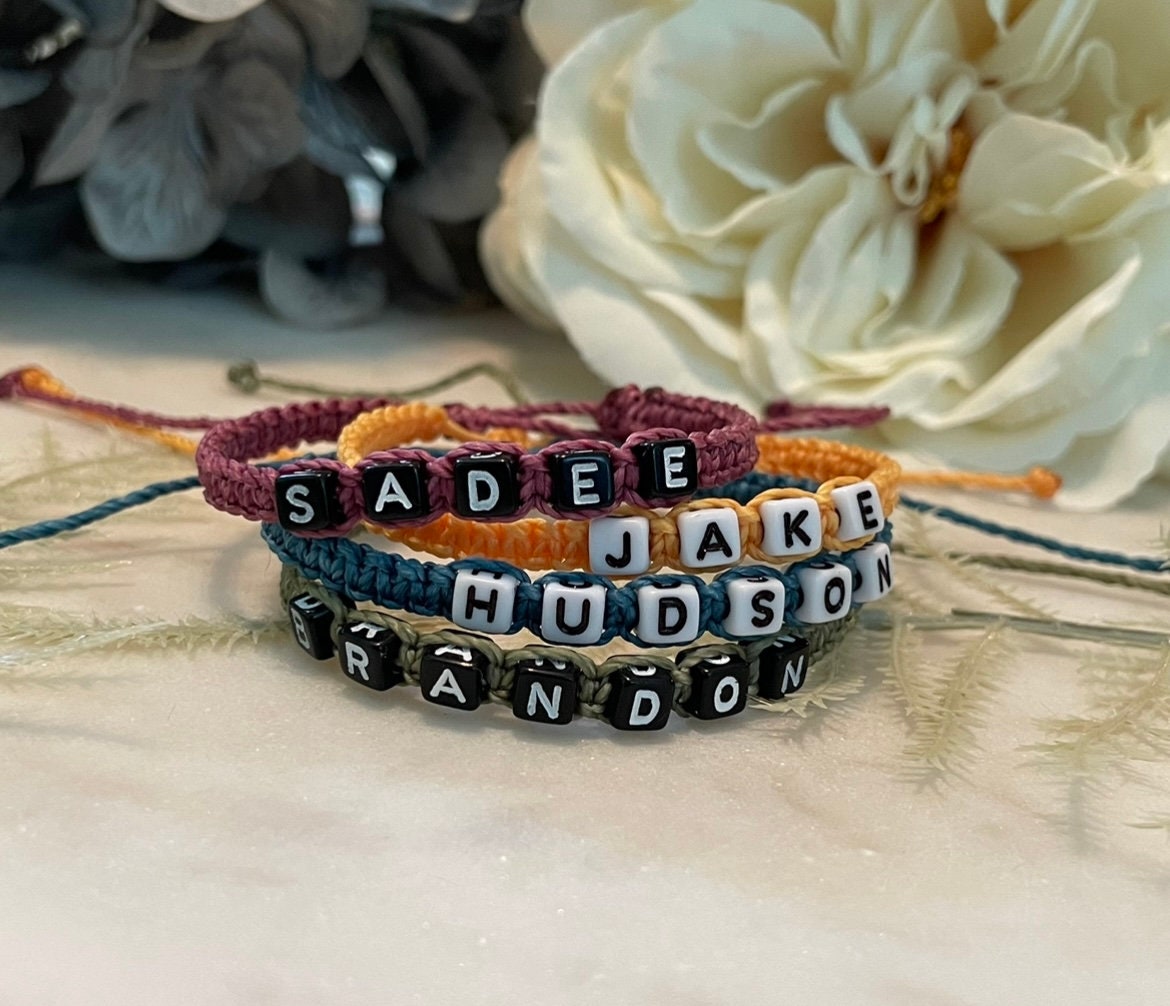 Personalized Custom Beaded Name Bracelets Custom Beaded Bracelets Womens  Beaded Name Bracelet Personalized Gifts for Mom - Etsy
