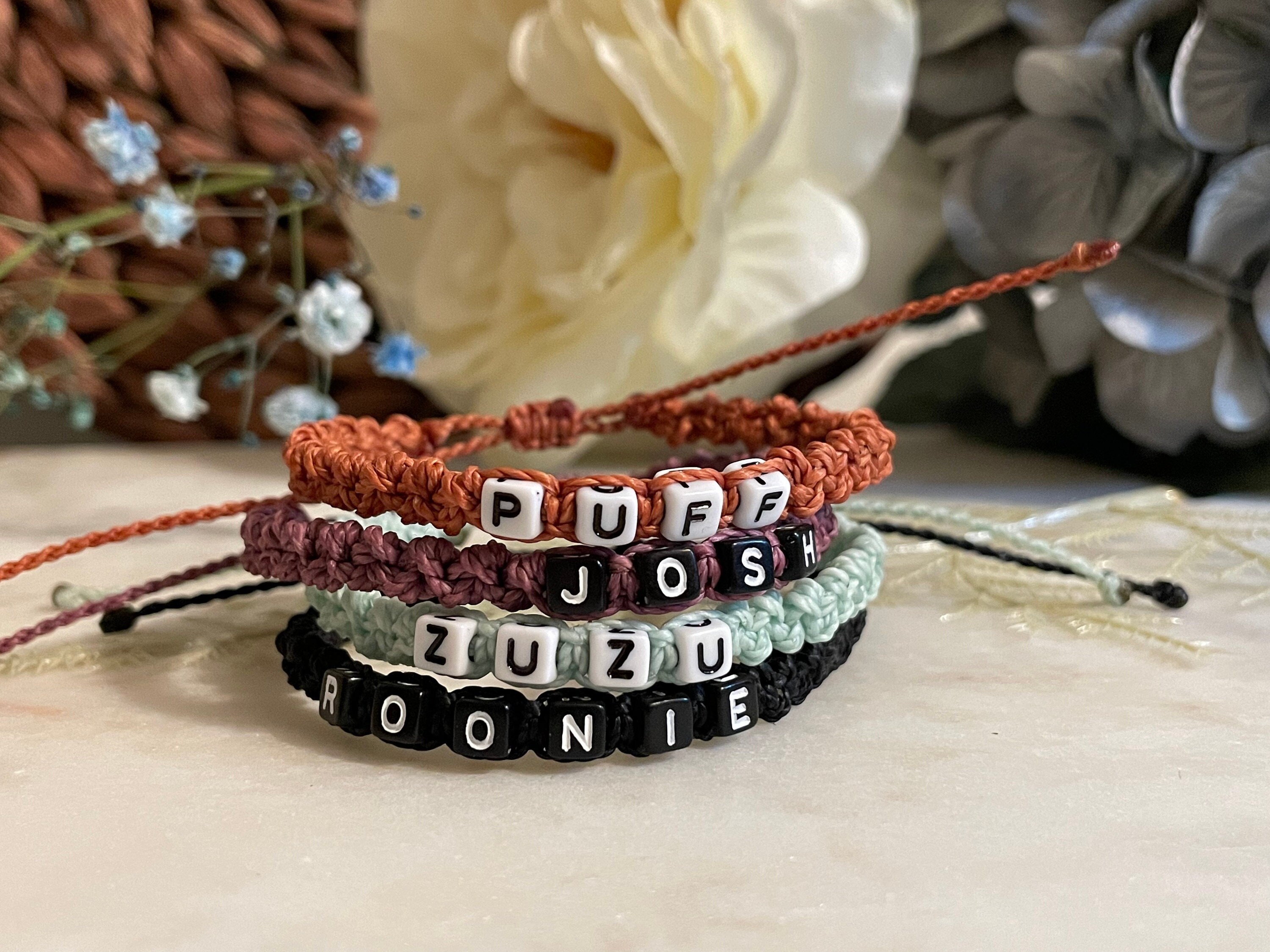 Yarn and shop bead bracelets