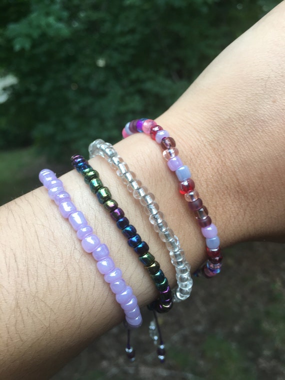 Custom Personalized Mermaid Glass Beaded Bracelets