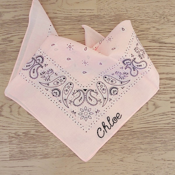 PERSONALIZED Western Bandana, custom handkerchief, hanker chief, hankerchief, western wear, rodeo, cowboy, cowgirl, monogram, bib, scarf