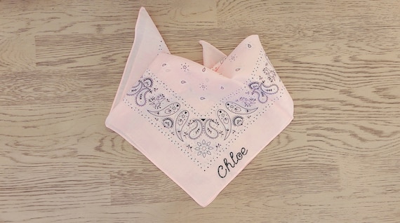 PERSONALIZED Embroidered Western Bandana, custom handkerchief, bridal party, western wear, rodeo, cowgirl, monogram, wedding, Bachelorette