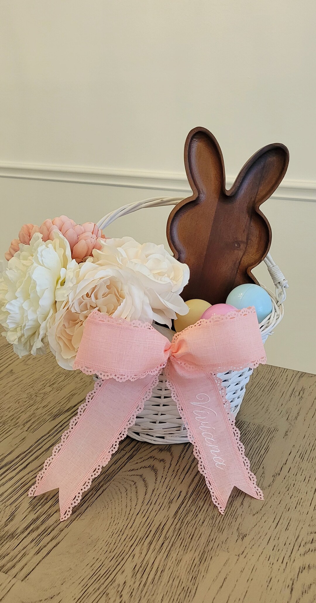 PERSONALIZED Name Ribbon Bow for Basket, Decor, Stocking, Christmas ...