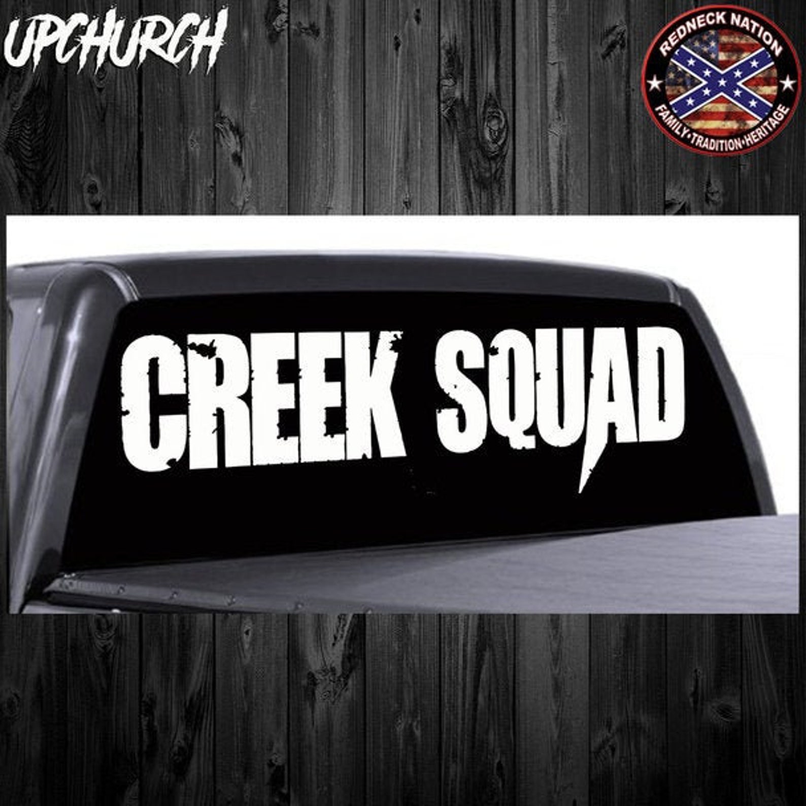 Upchurch© Creek Squad Rear Window RNRW3 Etsy
