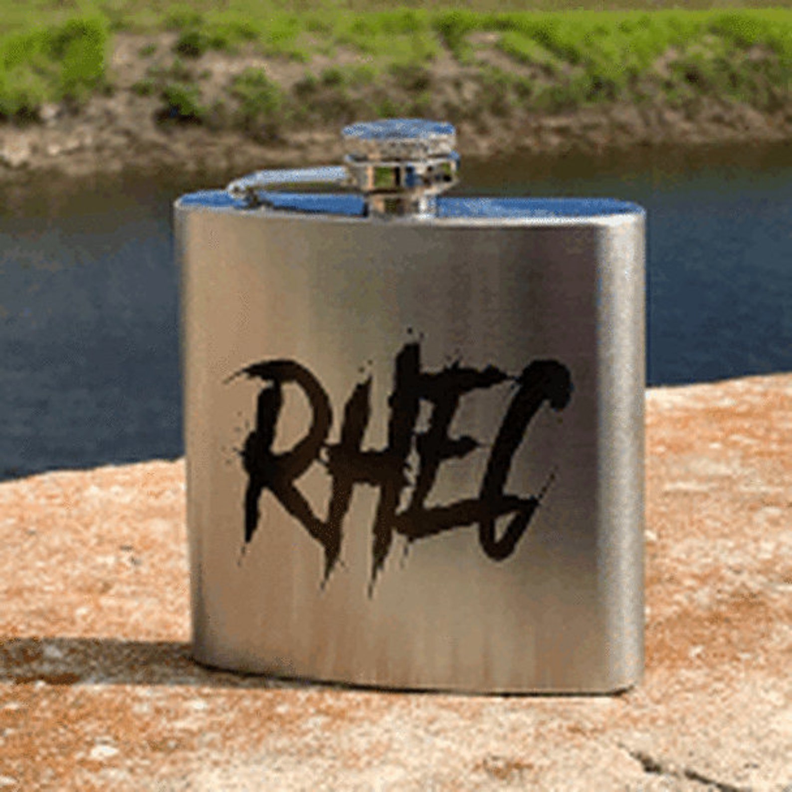 RHEC Laser Engraved Flask 3 Etsy