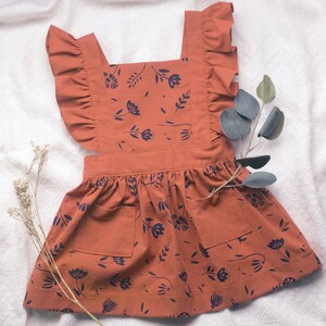 Girls&#39; Pinafore Dress, 100% Organic Cotton, Sustainable Clothing