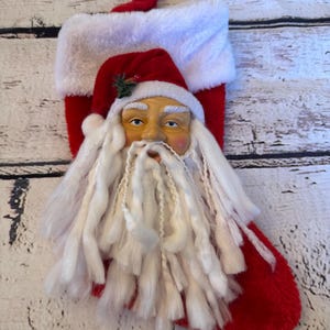 Vintage Santa Christmas Stocking