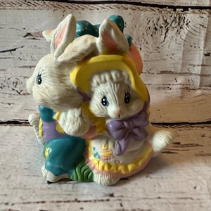 Vintage Easter Bunny Tealight Tea Light Candle Holder, GiftCo, Spring, Springtime