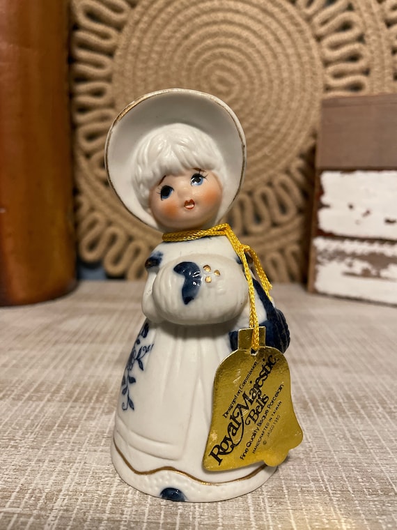 Vintage Royal Majestic Bells, Porcelain Bisque, JASCO, Handcrafted