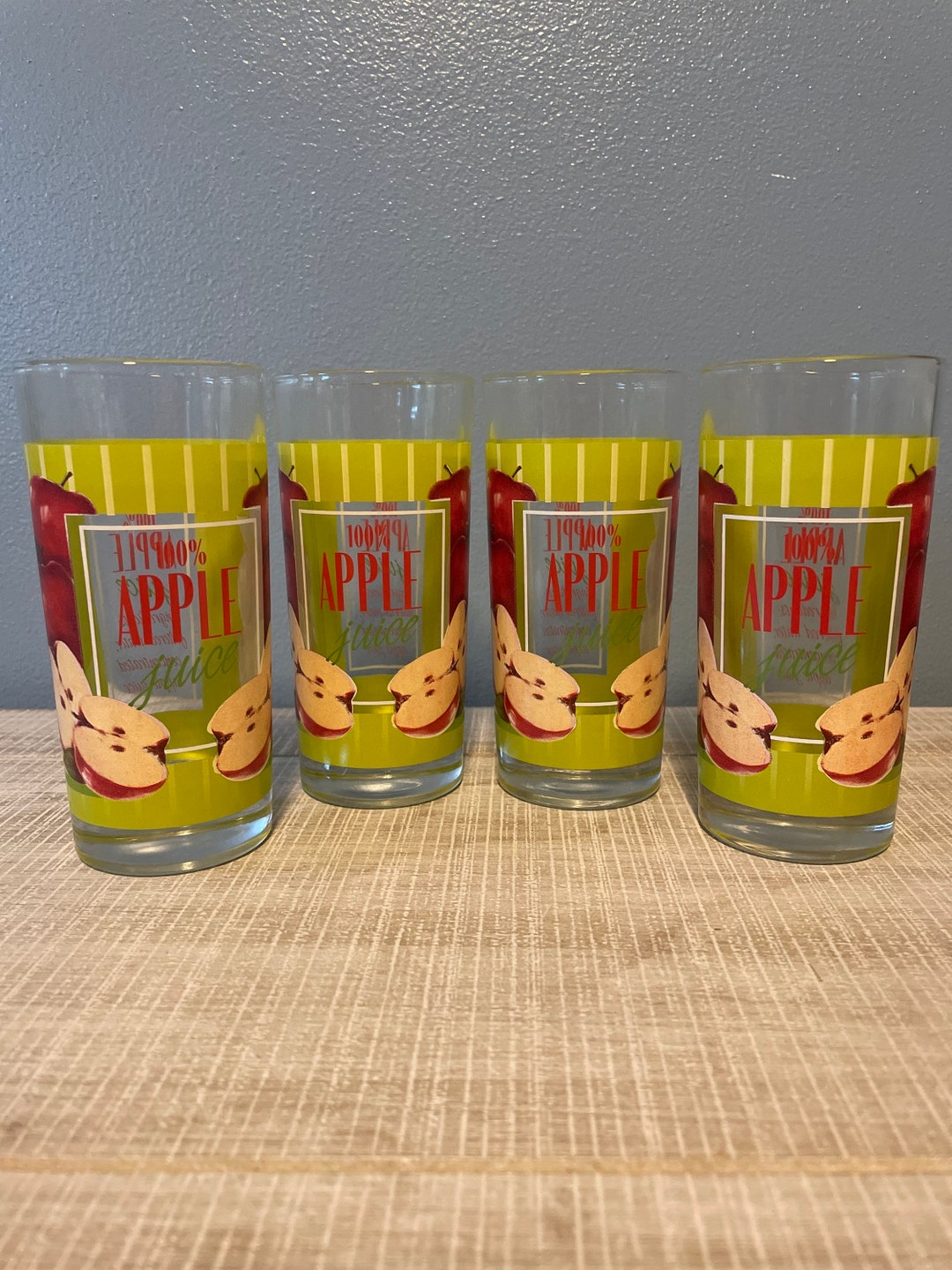Set of 4 Cerve Apple Juice Glasses Made in Italy Etsy