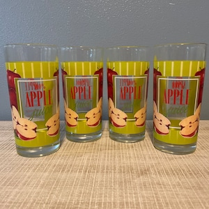 Set of 4 Cerve apple juice glasses made in Italy