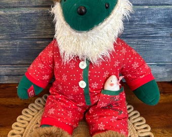 VIB North American Bear Co  "Twas the Night Bearfore Christmas" Holiday Teddy Bear Limited Edition 3598/8000 Green Santa Bear
