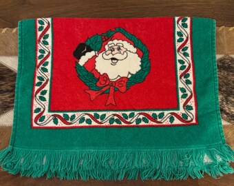 Vintage Christmas Santa Clause Kitchen Towel