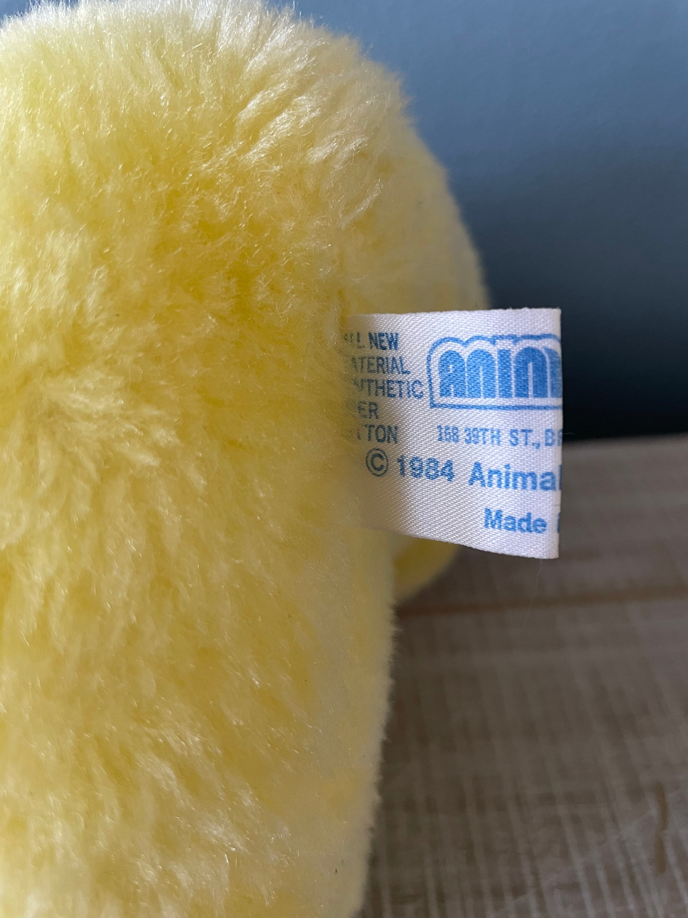 Vintage Plush Easter Bunny Yellow 1984 Animal Toy - Etsy