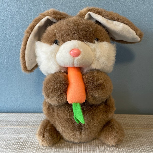 Vintage Brown Bunny Plush - Etsy