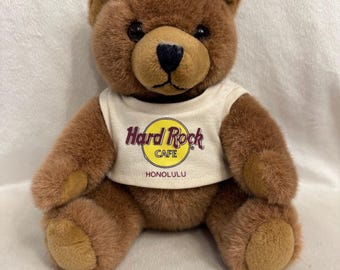 Vintage Hard Rock Cafe Teddy Bear Hard Rock Cafe Montreal Themed