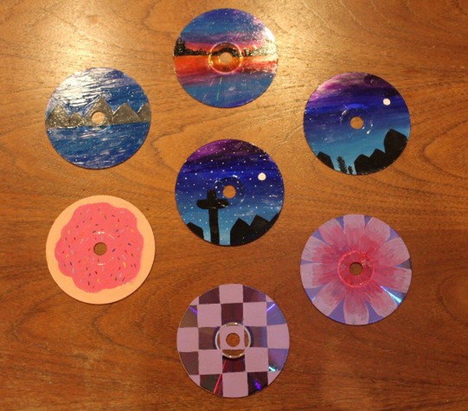 Hand painted CDs Etsy