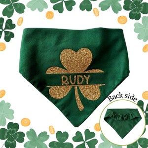 St. Patrick&#39;s Day Dog Bandana | personalized dog Bandana | Scrunchie Bandana | Slip On Dog  Scarf | Pet Neckwear Gift | Handmade Bandana
