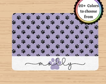 Personalized Dog Mat | Custom Dog Food and water Mat | Personalized Dog Placemat| Custom Dog Bowl Mat Personalized Pet Mat