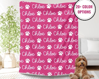 Personalized Blanket for Dog, Dog Blanket, plush dog blanket, dog name blanket, gift for dog lover, puppy name blanket, new puppy gift