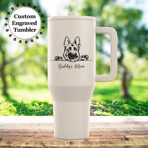 Custom Engraved dog mom tumbler 40oz HYDRO Tumbler - | Personalized Dog Tumbler | Dog Mom Gift | Dog Dad Gift, Dog Travel Mug, Dog Cup