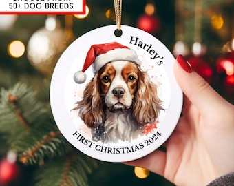 Personalized Dog first christmas Ornament | Custom Dog Christmas Ornament | Pet Ornament Using Photo | dog keepsake | Pet Portrait Name Gift