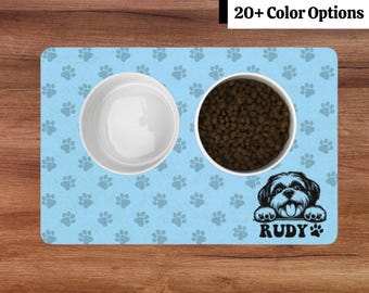 Alfombrillas personalizadas para perros con foto de mascota + nombre Alfombrilla personalizada para comida para perros Alfombrilla personalizada para perros Alfombrilla personalizada para cuencos para perros Alfombrilla personalizada para mascotas