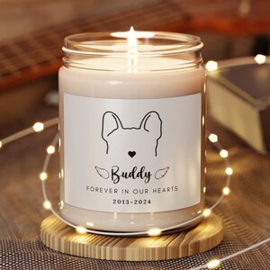 Custom Pet Memorial Candle, Pet Remembrance Gift, Your Pet's Photo, Dog Sympathy Gift, Pet Memorial Candle, Dog Remembrance, Pet Sympathy