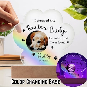 Pet Memorial Gift, Personalized Dog Memorial Picture Board, Custom Pet Loss Keepsake, Pet Sympathy Gift, Pet Memorial Plaque
