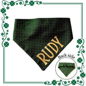 St. Patrick&#39;s Day Dog Bandana | personalized dog Bandana | Scrunchie Bandana | Slip On Dog  Scarf | Pet Neckwear Gift | Handmade Bandana