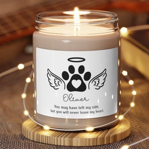 Custom Pet Memorial Candle, Pet Remembrance Gift, Your Pet&#39;s Photo, Dog Sympathy Gift, Pet Memorial Candle, Dog Remembrance, Pet Sympathy