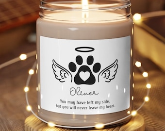 Custom Pet Memorial Candle, Pet Remembrance Gift, Your Pet's Photo, Dog Sympathy Gift, Pet Memorial Candle, Dog Remembrance, Pet Sympathy