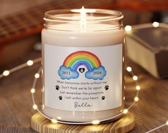 Custom Pet Memorial Candle, Pet Remembrance Gift, Your Pet's Photo, Dog Sympathy Gift, Pet Memorial Candle, Dog Remembrance, Pet Sympathy