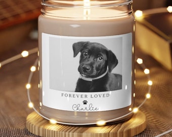 Custom Pet Memorial Candle, Pet Remembrance Gift, Your Pet's Photo, Dog Sympathy Gift, Pet Memorial Candle, Dog Remembrance, Pet Sympathy