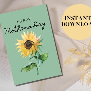 Happy Mother's Day Card Printable Mother's Day Card - Etsy
