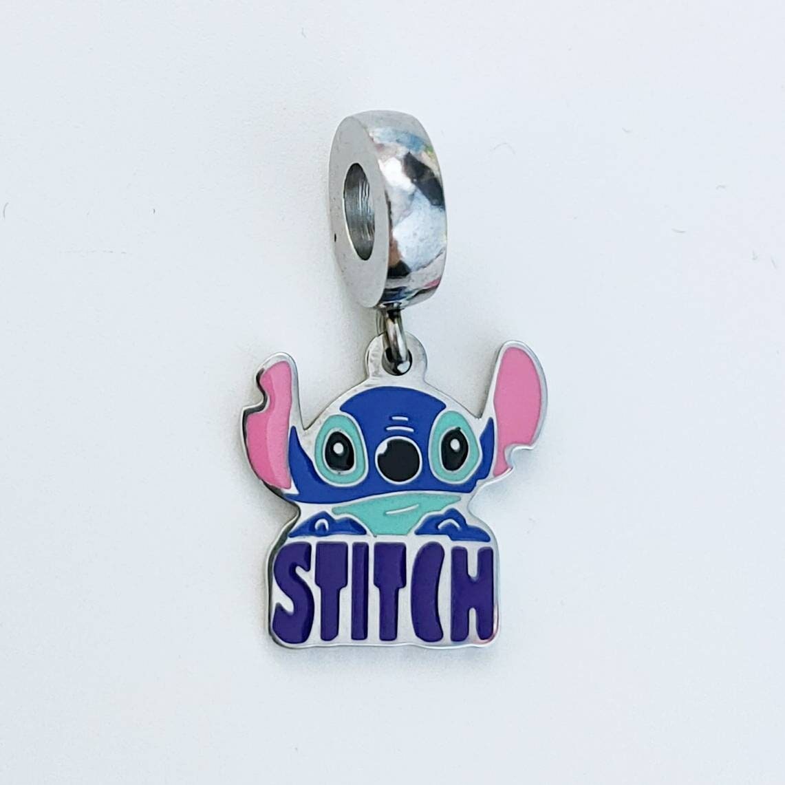 Stitch Charms Stainless Steel Fit in 3mm European Sneak Chains