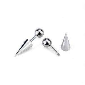16G Spike Stud Earrings Stainless Steel Cone Barbells Helix Pierce Earrings image 6