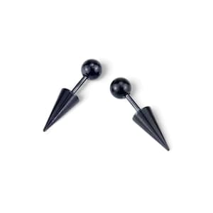 16G Spike Stud Earrings Stainless Steel Cone Barbells Helix Pierce Earrings image 4