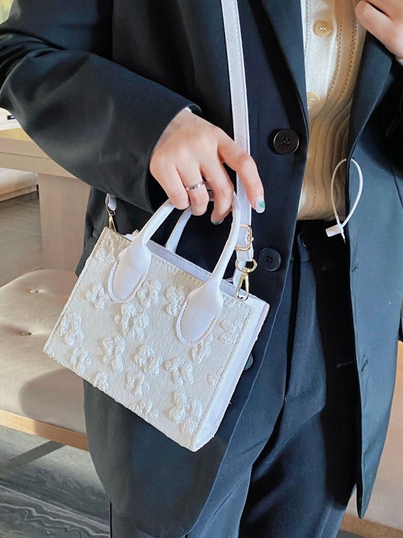 floral print satchel bag