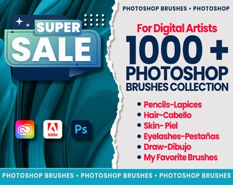 1000 種類以上の Adobe Photoshop ブラシ - アーティスト向けプロフェッショナル ブラシ コレクション Photoshop など...