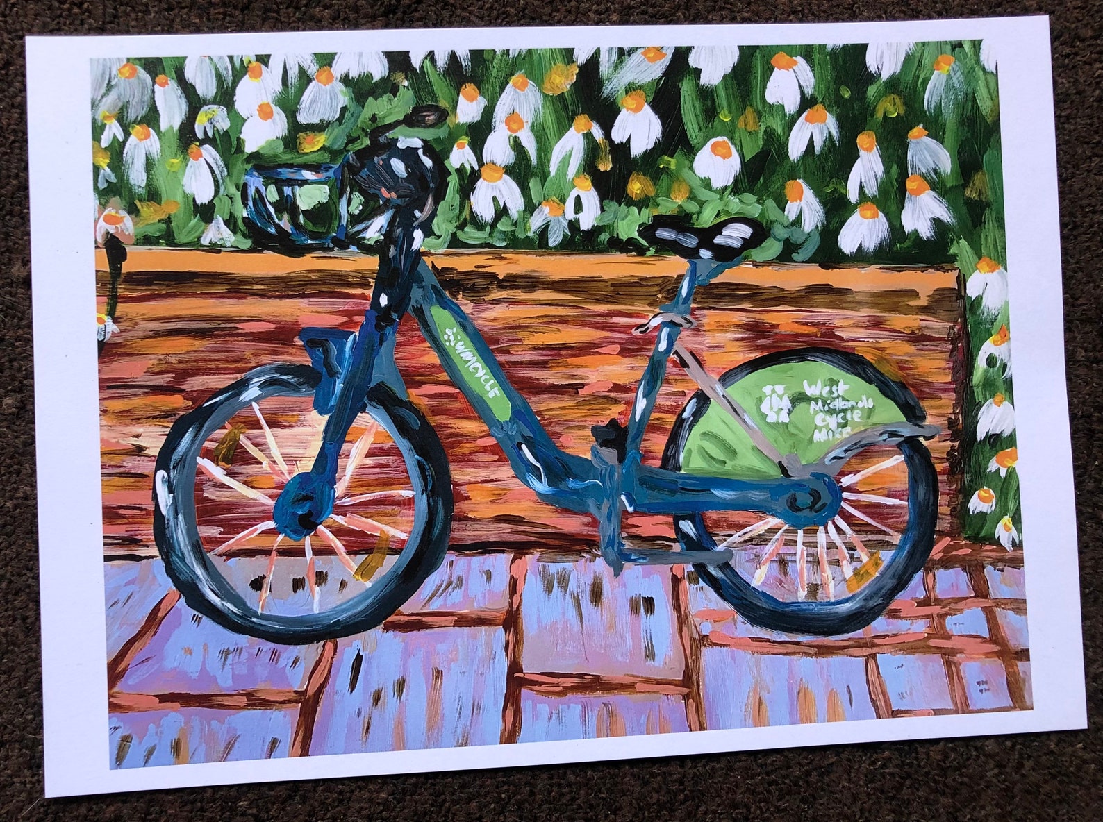 kunstdruck fahrrad