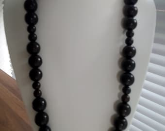 Large Ebony mixed bead necklace