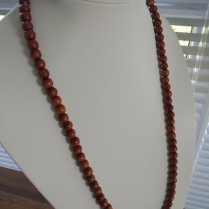 Bayong Bead Wood necklace. Natural Wood Necklace